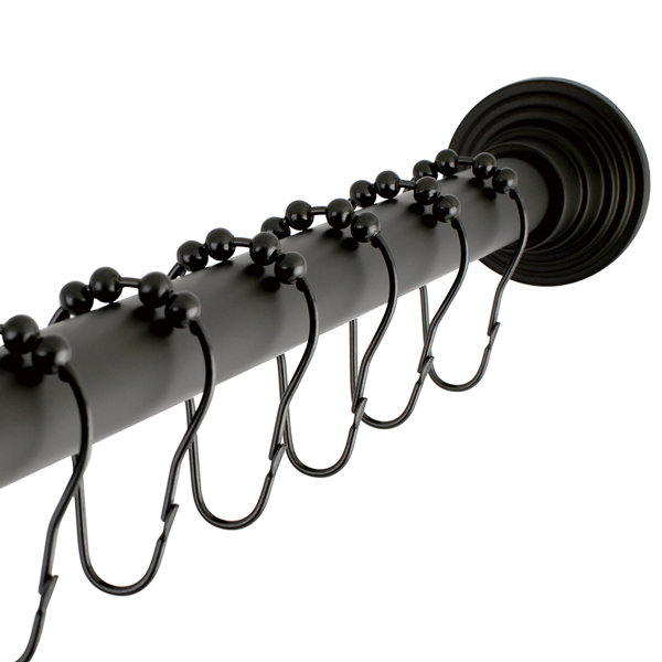 Kingston Brass Edenscape Adjustable Shower Rod and Shower Ring Set Wayfair